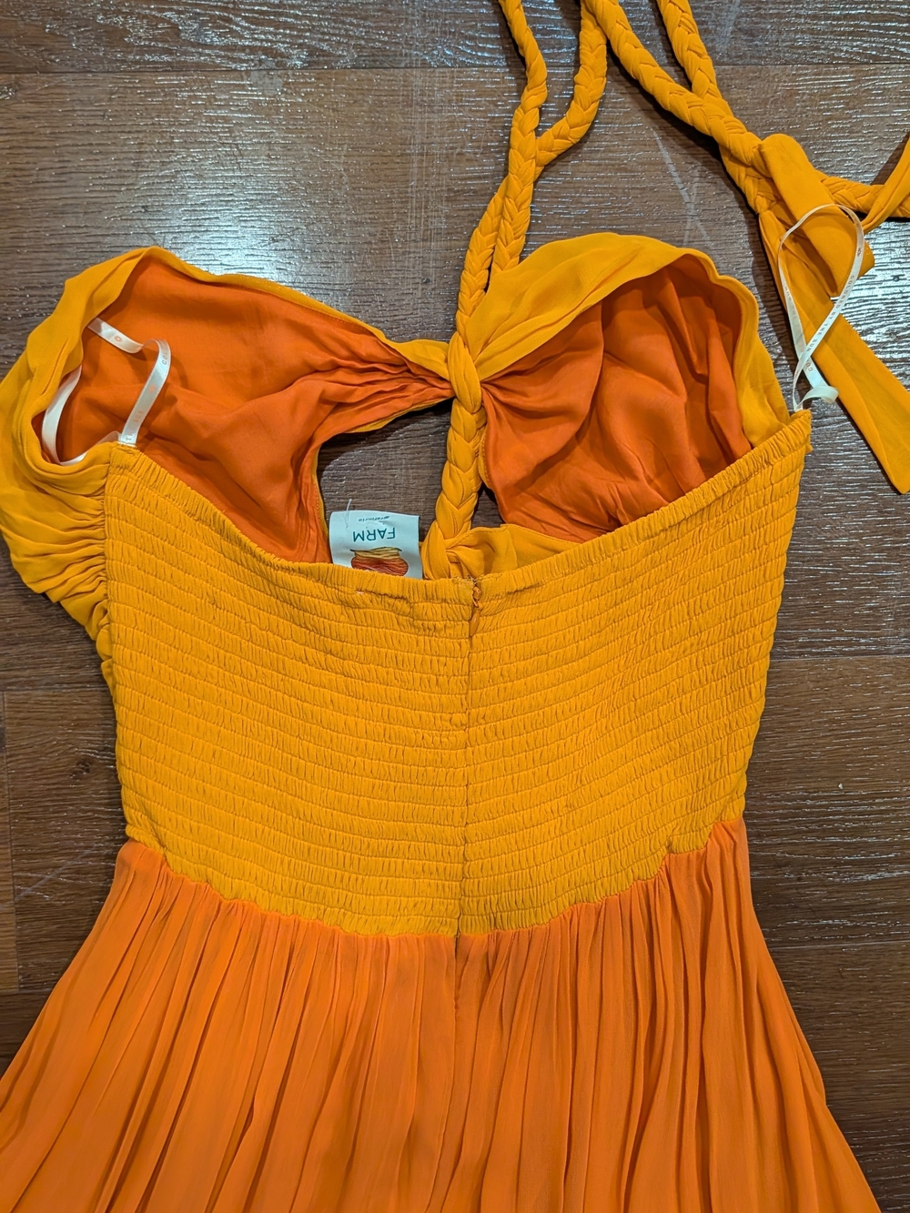 FARM Rio Orange, Pink & Brown Tiered Maxi Dress - Picture 7 of 8